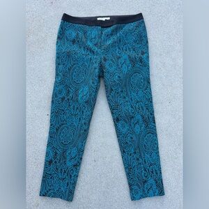 Trina Turk Color Blue Pants Women Size 12 Made in the USA